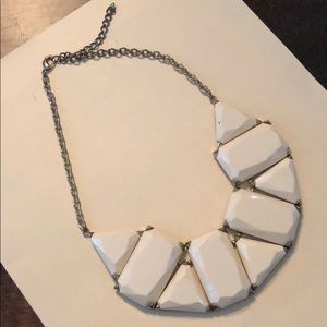 White Statement Necklace